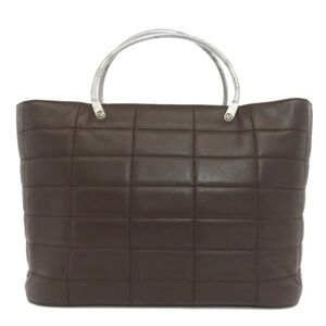 CHANEL East West Handbag Calfskin Chocolate